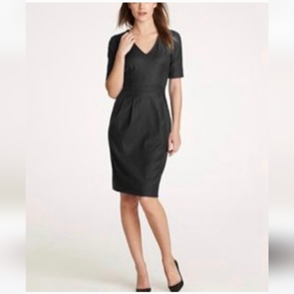 J. Crew Dresses & Skirts - NWT J. Crew Black V-Neck Midi Dress in gorgeous blue!!